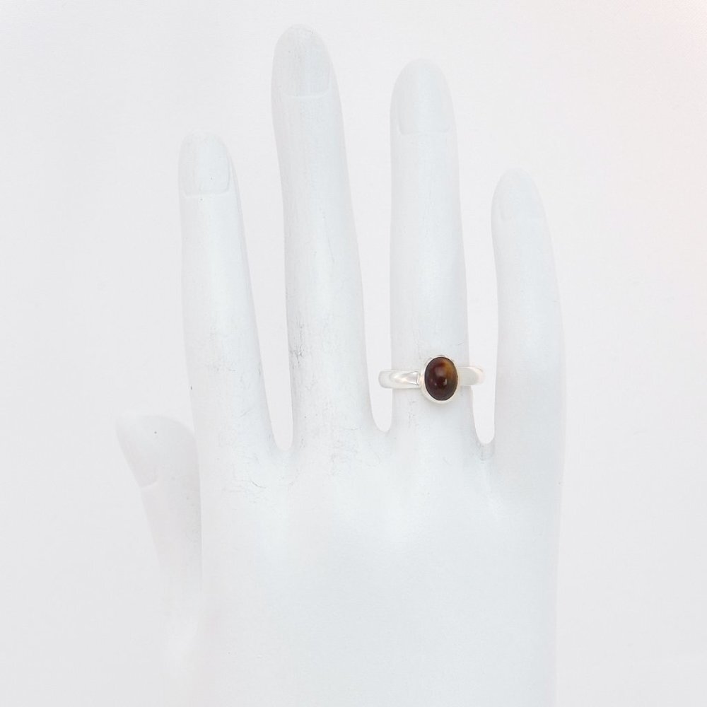Genuine Black Ethiopian Opal Oval Cut Ring in 925 Sterling Silver - Picture 7 of 8